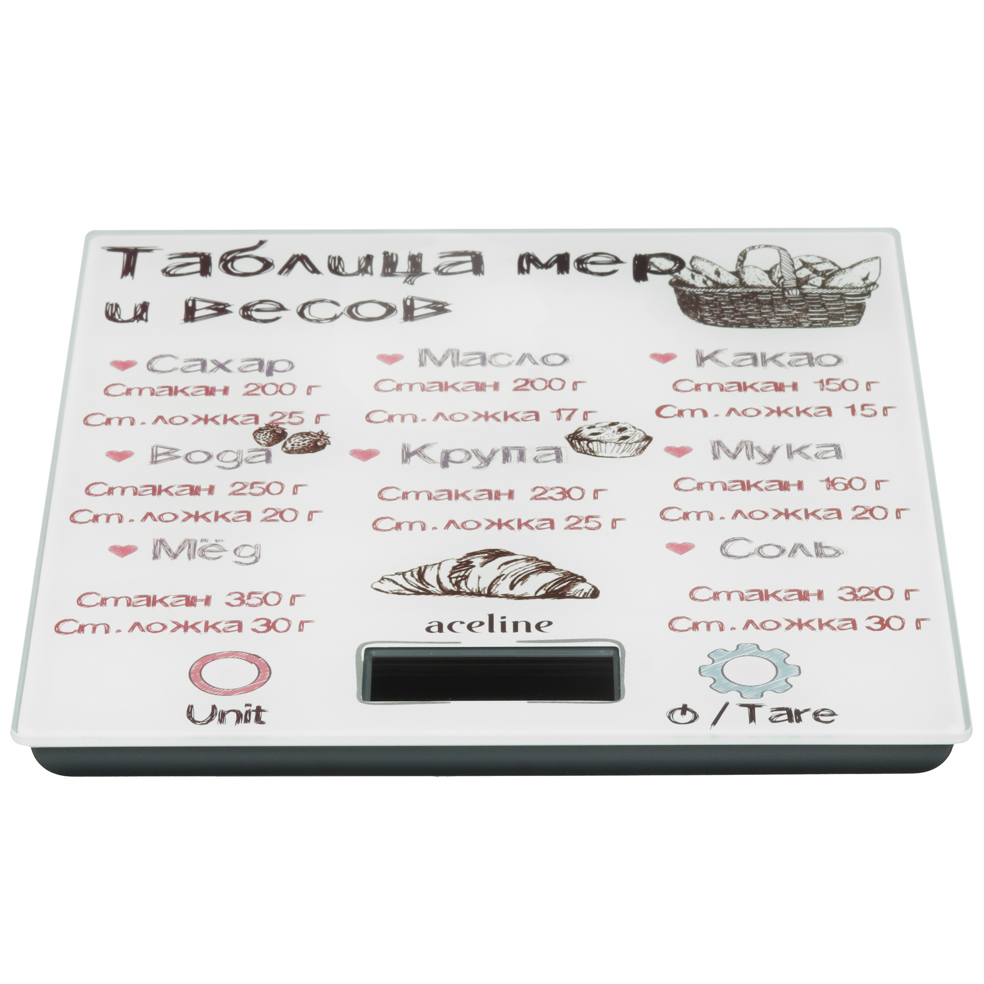 9100281 Кухонные весы Aceline GM-20W белый STDN-0056461 - Вид №1