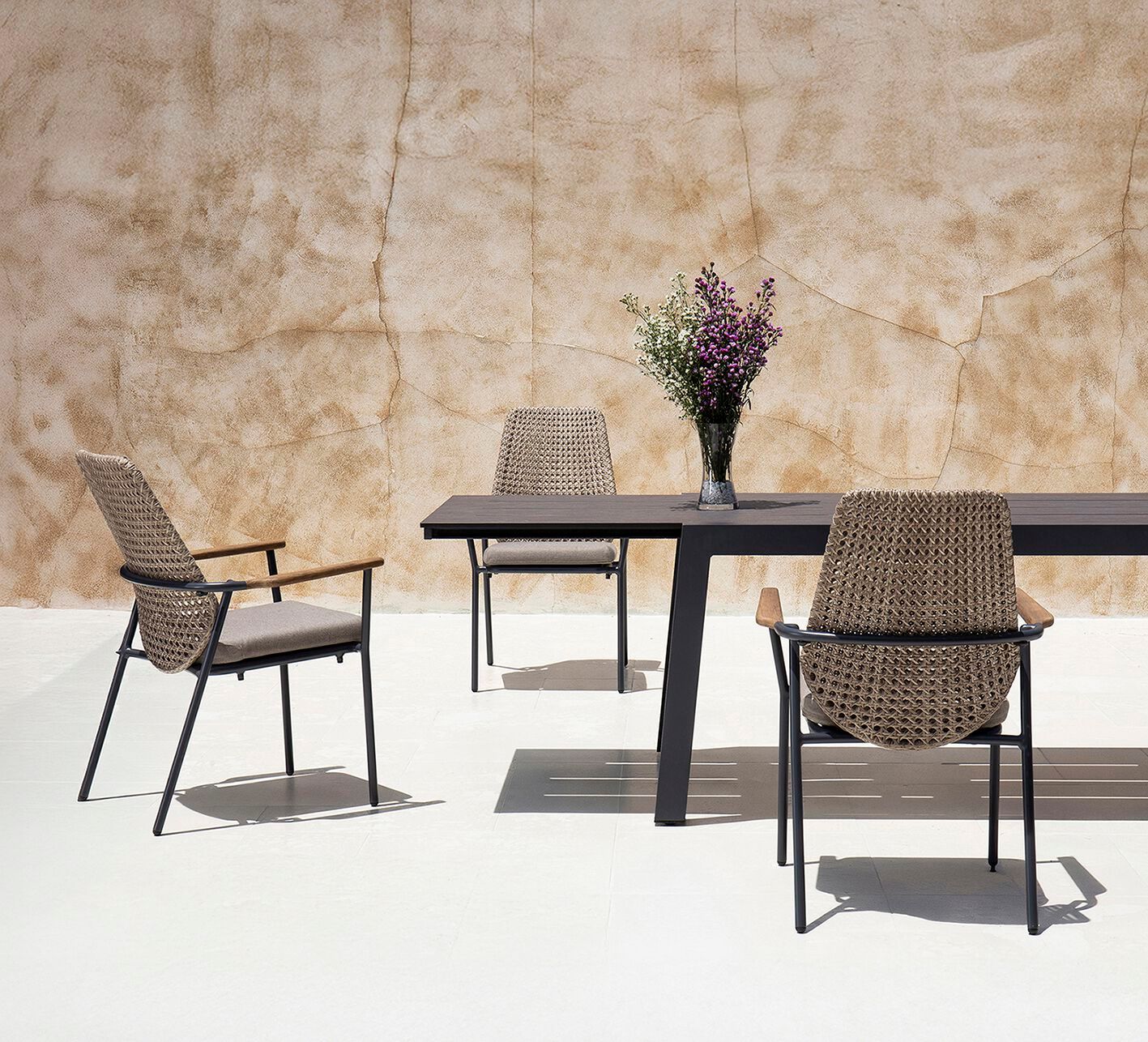 Тканевый штабелируемый садовый стул с подлокотниками MAMAGREEN Clara ARCH-00082803 - Вид №10