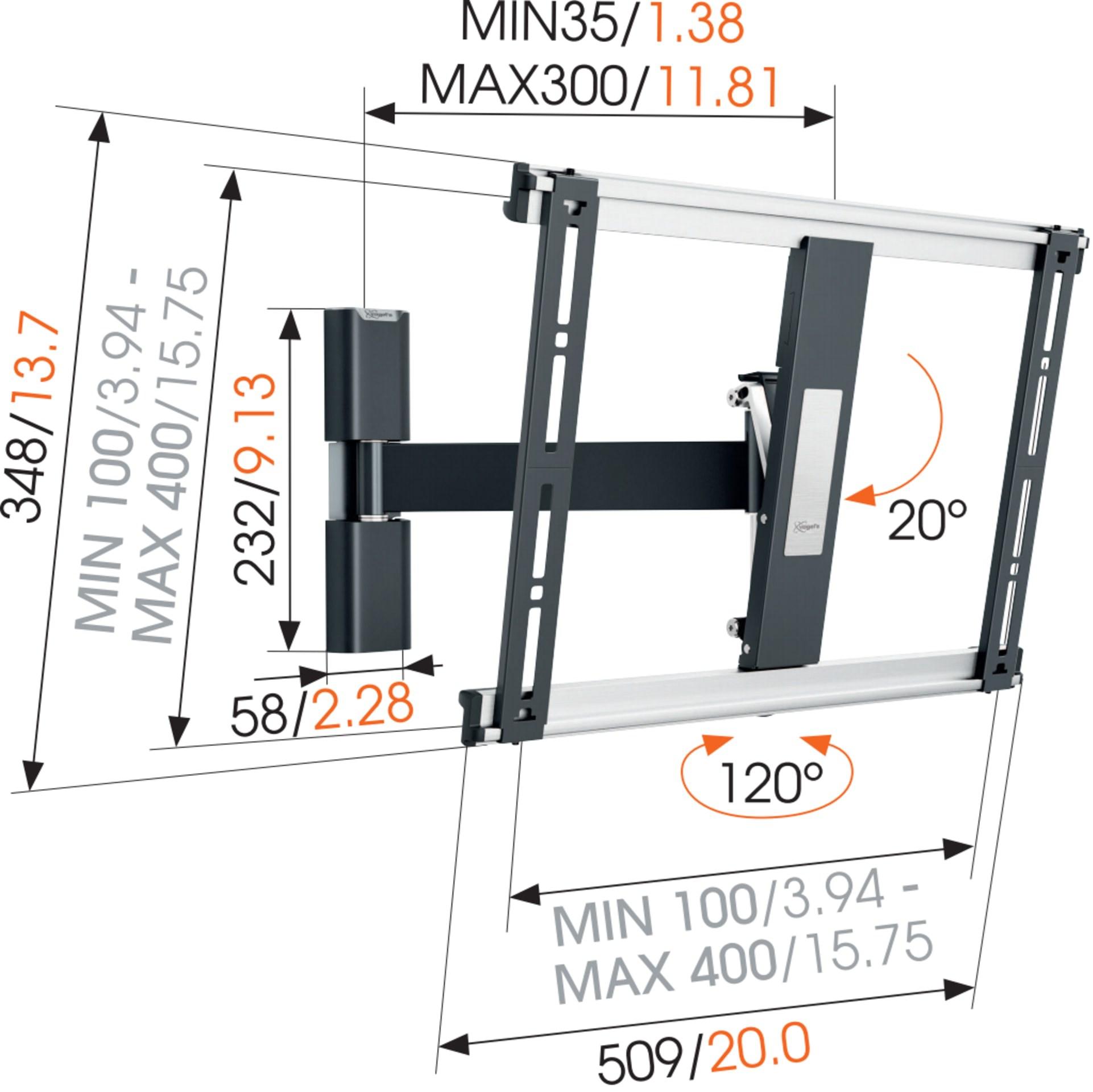 Vogel's - Exhibo Настенный поворотный монитор / подставка под телевизор Thin sun-id-1371214 - Вид №3