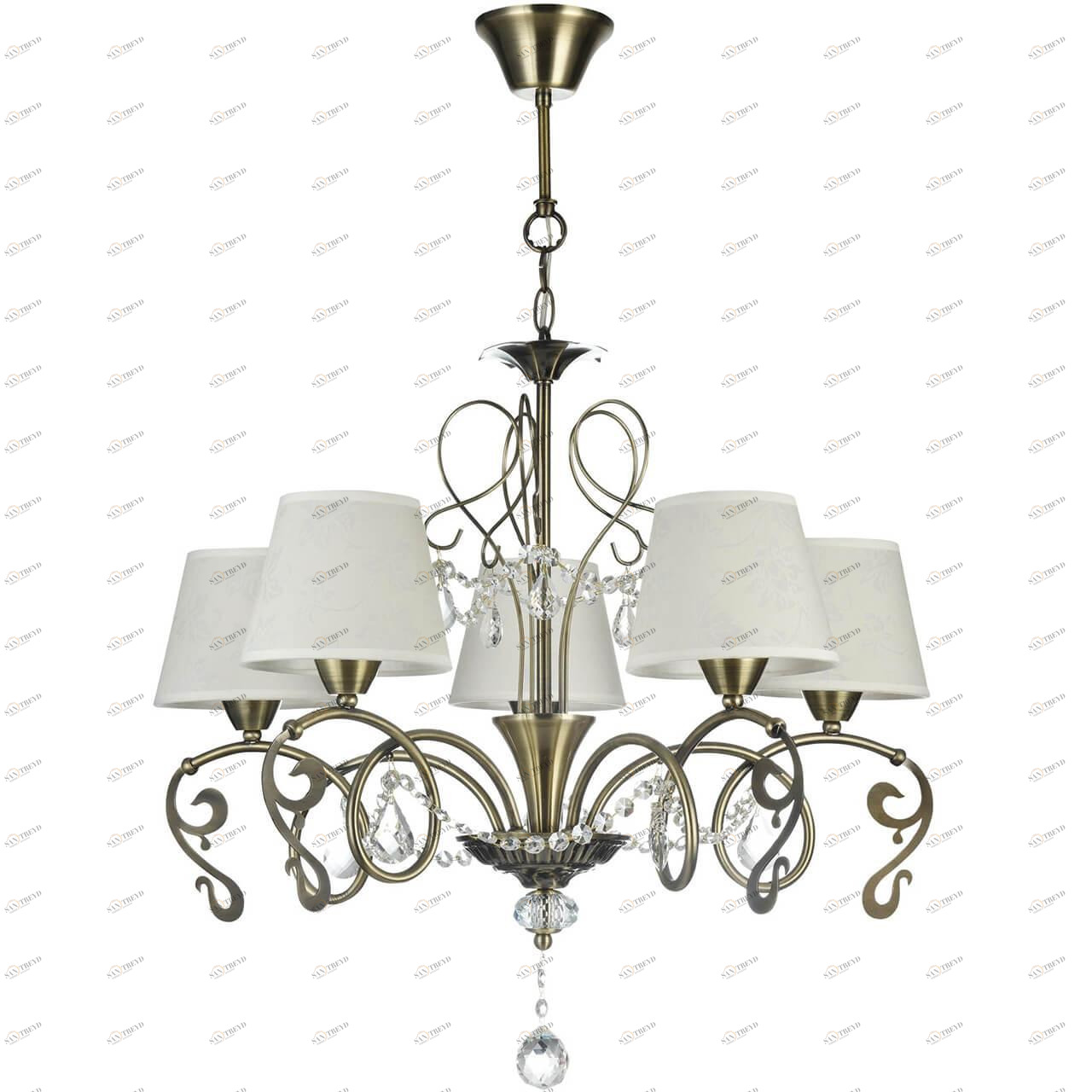 Подвесная люстра Freya Biti FR2758-PL-05-BZ FREYA ДИЗАЙНЕРСКИЕ, BITI 186861 Белый 