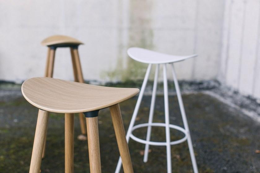 ENEA Высокий деревянный табурет с подставкой для ног Coma wood sun-id-1396047 - Вид №6