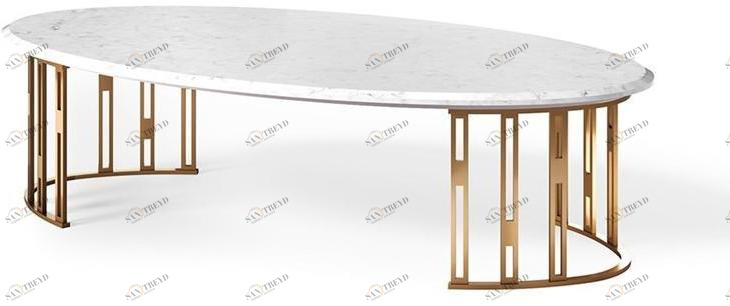 Valderamobili Овальный мраморный журнальный столик Mascari Msc010