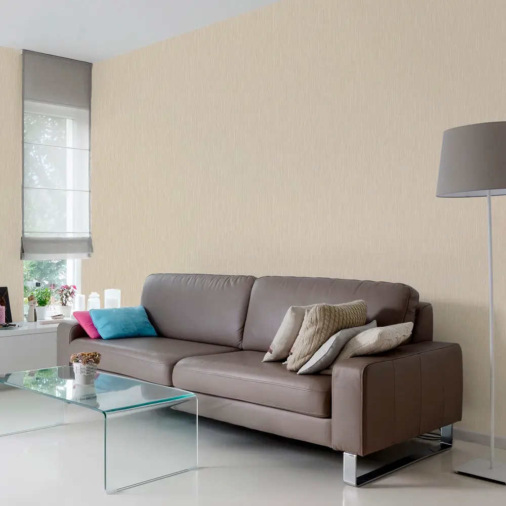 ELYSIUM Лен - флизелиновые обои светло-бежевые для элегантного интерьера 89345101 STLM-0811654 - Вид №2