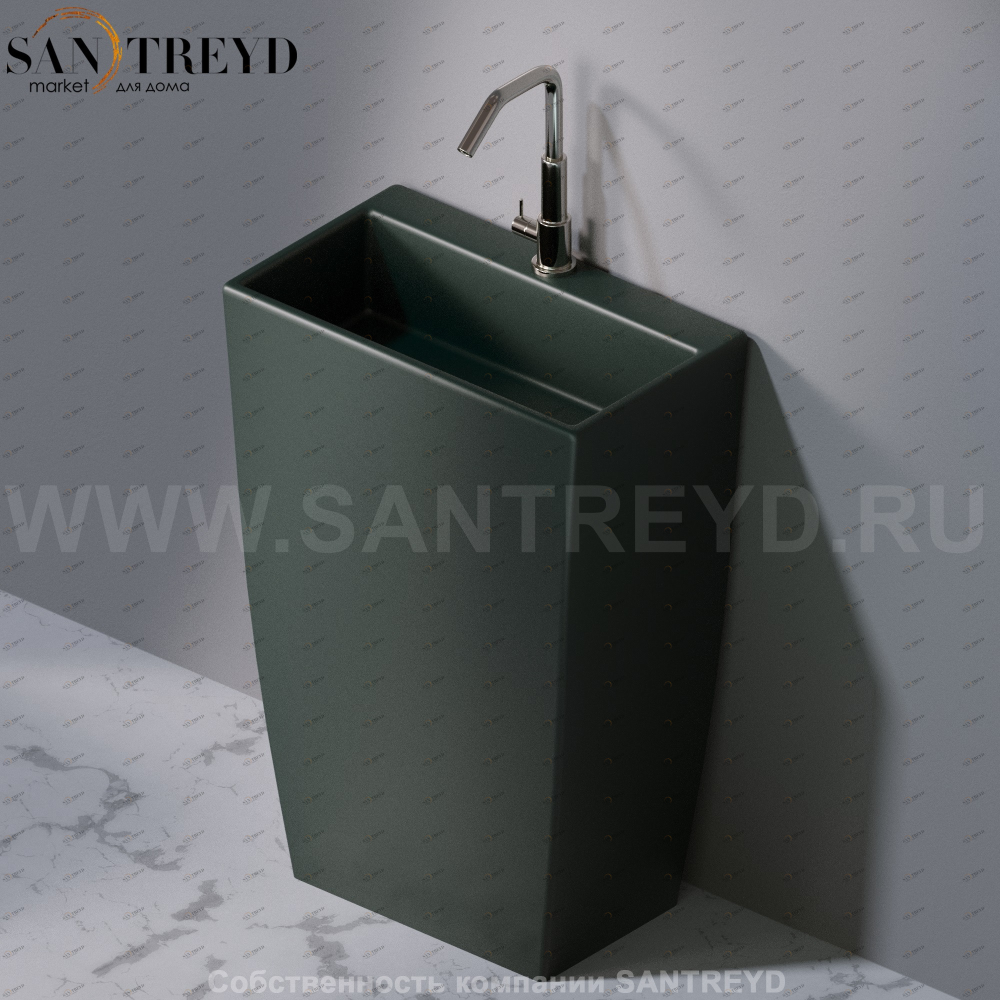 L115143 Напольная раковина стоящая прямоугольная A. e T. Italia Tower AeT ITALIA