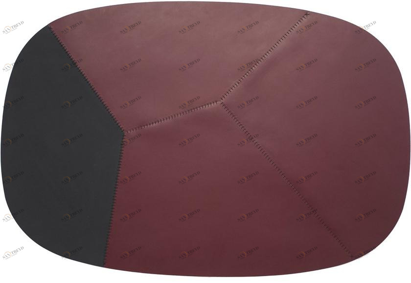 ManifestoDesign Овальный коврик ручной работы из кожи sun-id-1385994