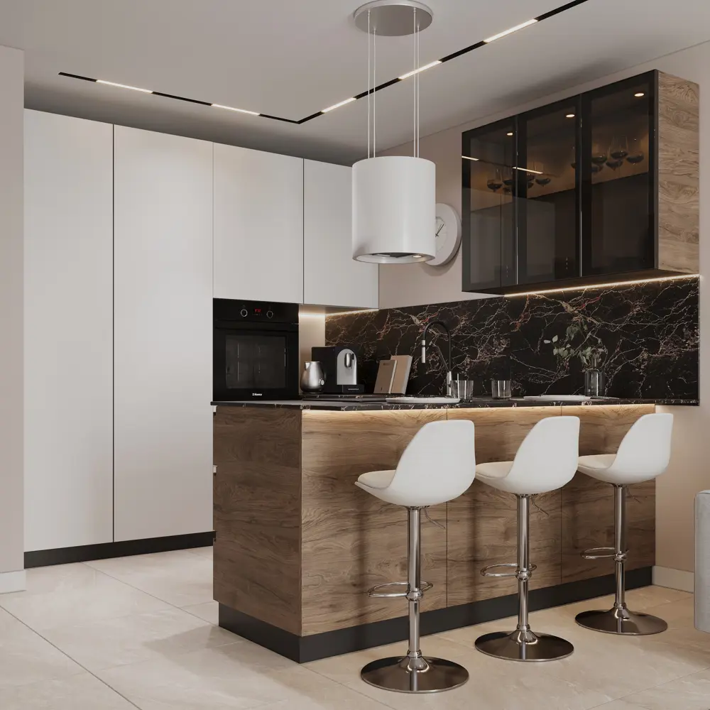 Фасад для кухни Токио 39.7×12.5 см DELINIA ID в стиле темного дерева 86423427 STLM-0882608 - Вид №6
