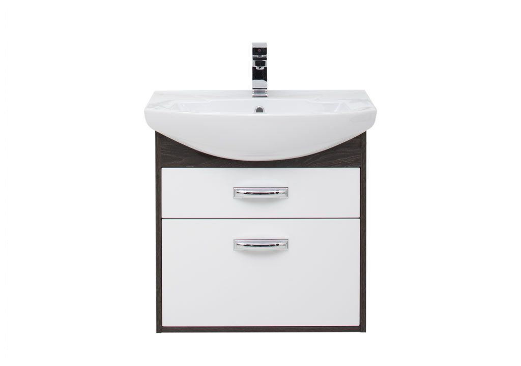 Тумба с раковиной Aquanet Грейс 65 дуб кантербери/белый (2 ящика) 0019837800182642 - Вид №2