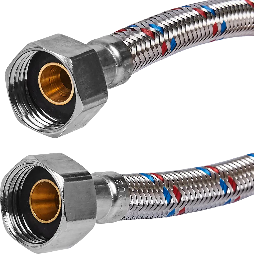 Гибкая подводка для воды ДТРД 50 см x 1/2" внутренняя-внутренняя резьба 82727910 STLM-2204433  - Вид №1