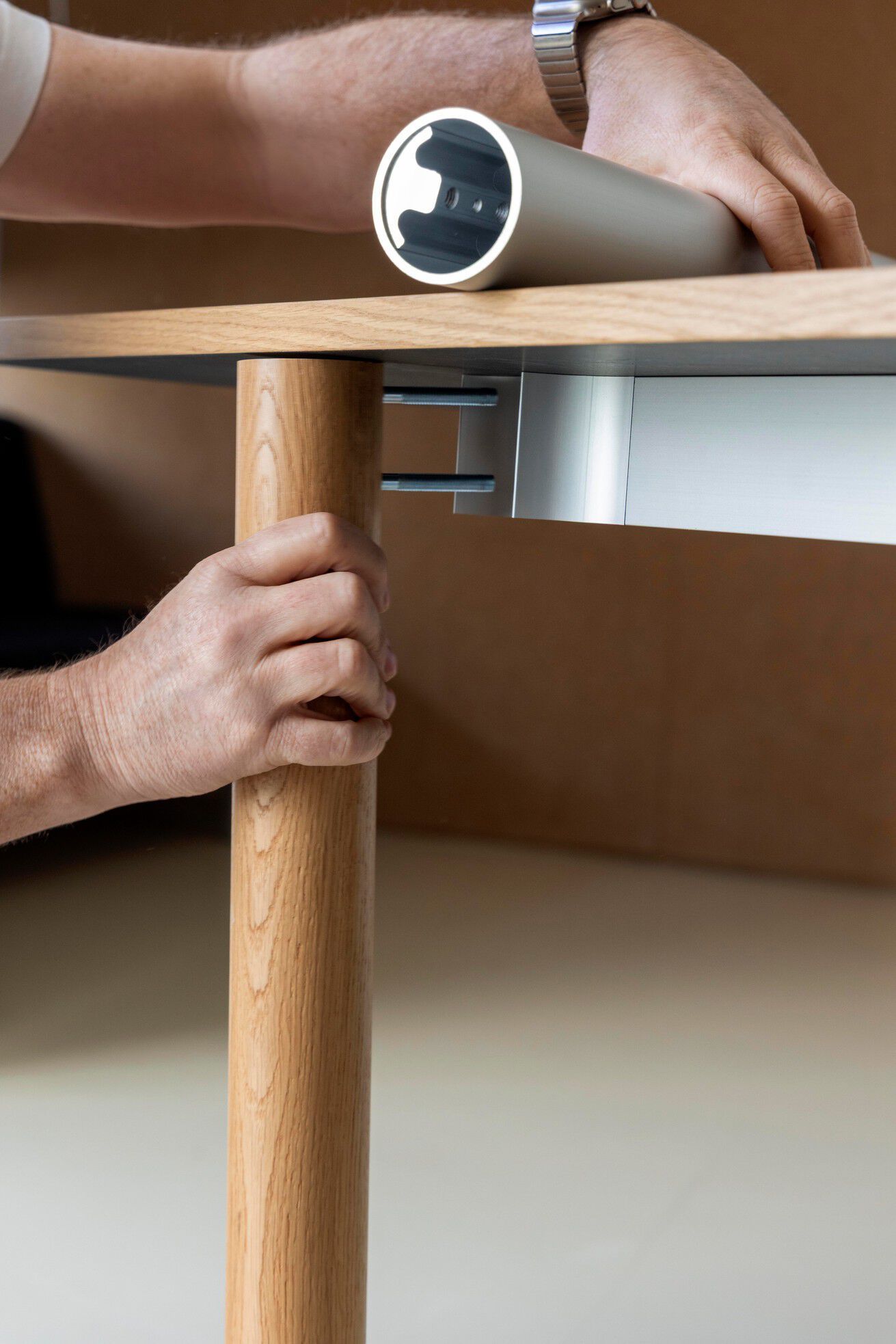 Овальный стол с алюминиевыми ножками или массивным дубом Hay пристройка ARCH-00085823 - Вид №17