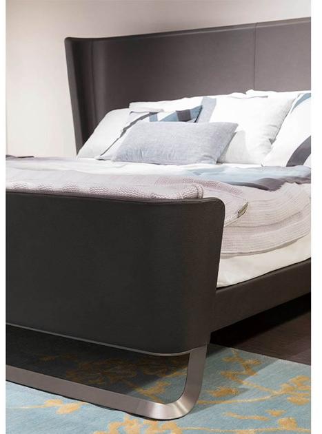 Turri Двуспальная кровать в коже Milano sun-id-1488607 - Вид №1