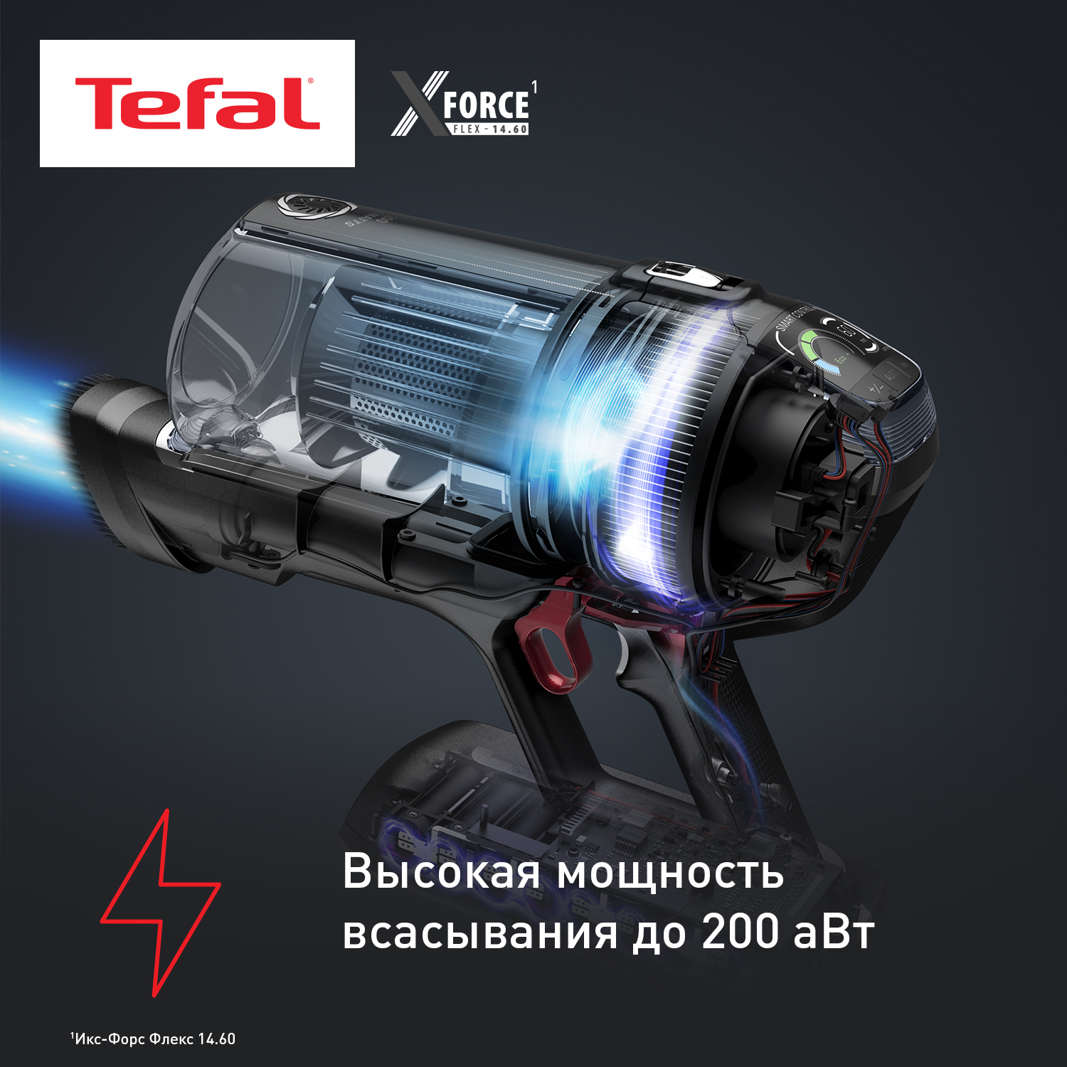 5608290 Пылесос  вертикальный  Tefal TY99A8WO  черный STDN-0084102 - Вид №20