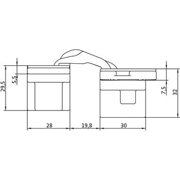 Петля скрытого монтажа Anselmi 161 3D FVZ 12/45 Santreyd LK01-824 - Вид №2