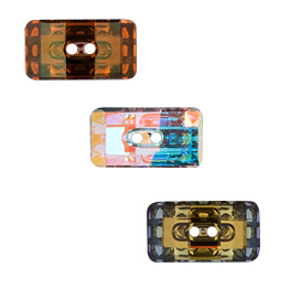 3093 ММ21.0х11.0 Пуговица AB,цветн. Сваровски 