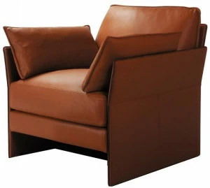 Duvivier Canapés Кожаное кресло с салазками и подлокотниками Faubourg Faubxc11