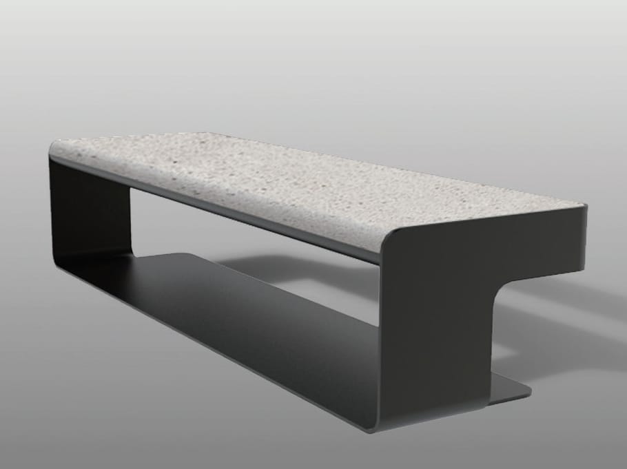 Скамья из листового металла без спинки Viscio Urban Design SLALOM B ARCH-00047450 - Вид №1