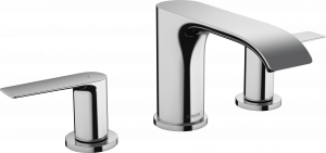 75033000 Смеситель для раковины 90 Vivenis на 3 отверстия со сливным гарнитуром Hansgrohe