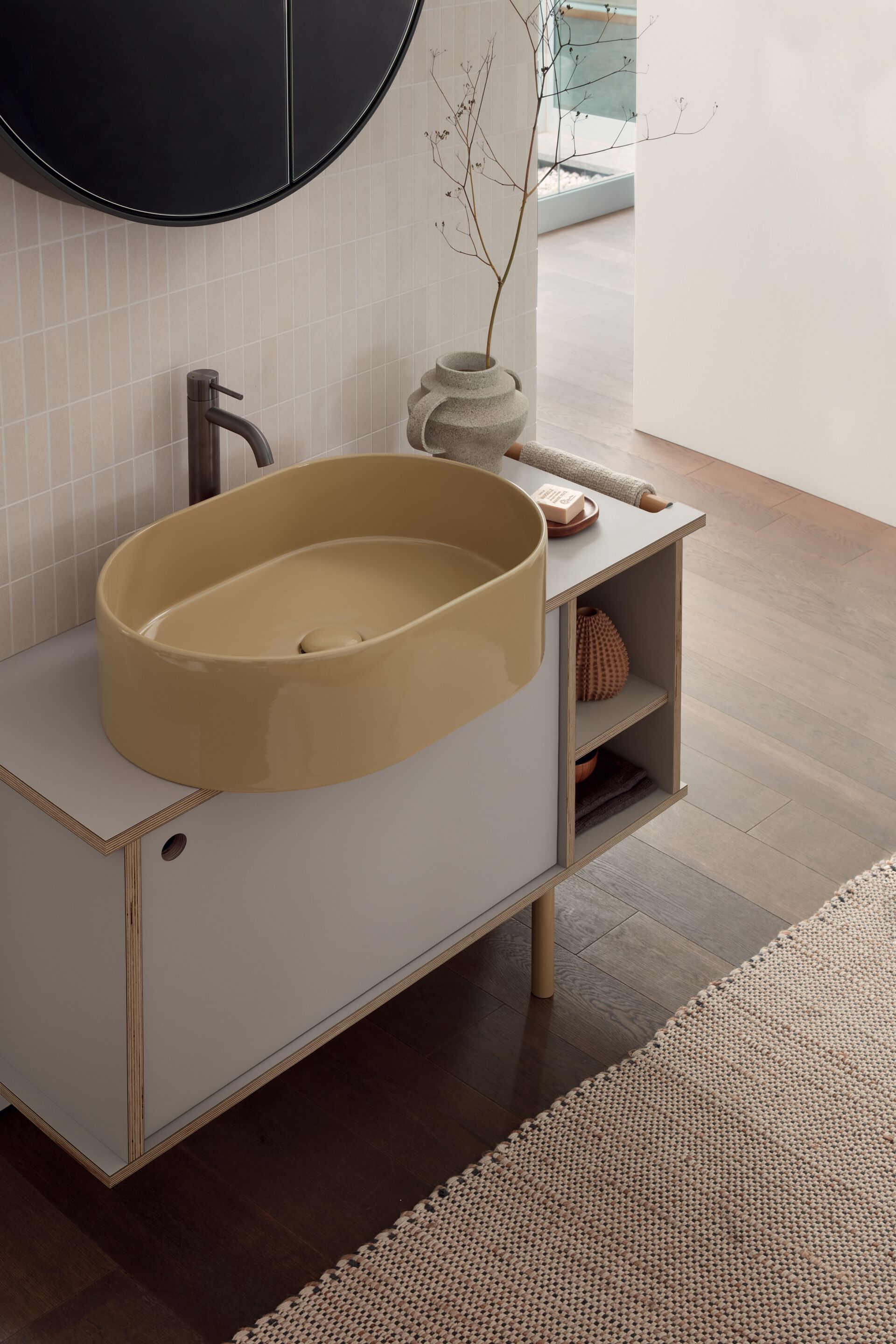 Керамическая столешница овальная раковина Ceramica Cielo Тео ARCH-00066219 - Вид №2