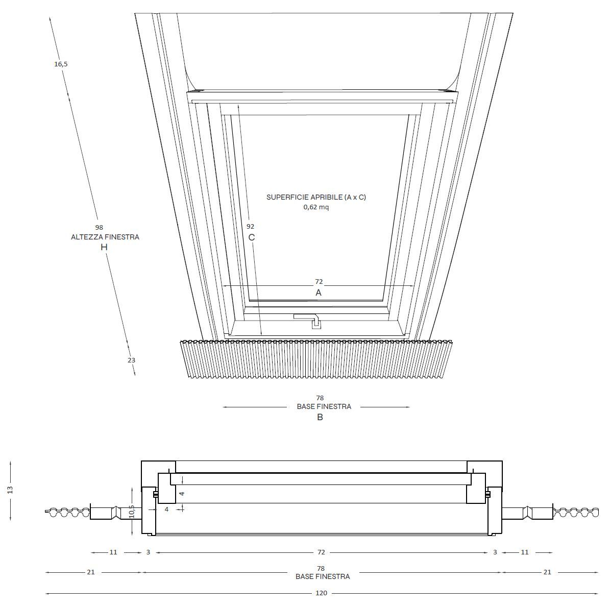Алюминиевое и деревянное окно vasistas Emica Habitat ARCH-00115375 - Вид №10