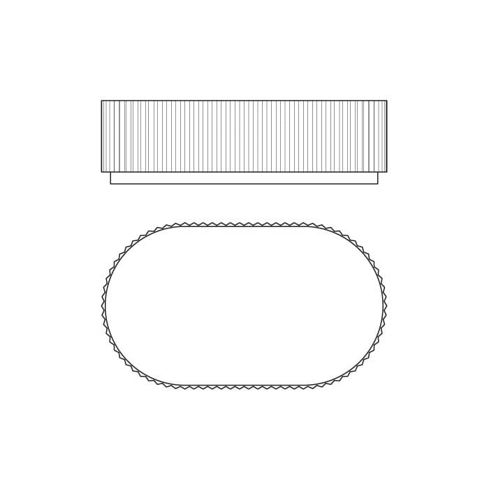 Овальный журнальный столик из бука и мрамора Milla & Milli Eternel ARCH-00004260 - Вид №1