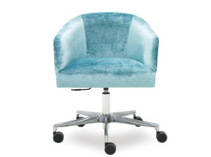 Регулируемый по высоте бархатный офисный стул с подлокотниками с 5 спицами