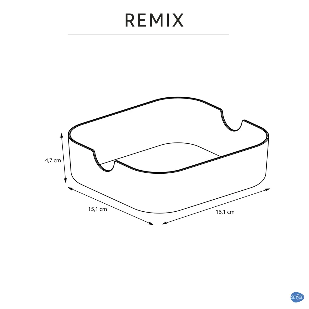 Короб для выдвижного ящика прямоугольный Sensea Remix M цвет белый 15.1x4.7x16.1 см 82699519 STLM-2177798 - Вид №6