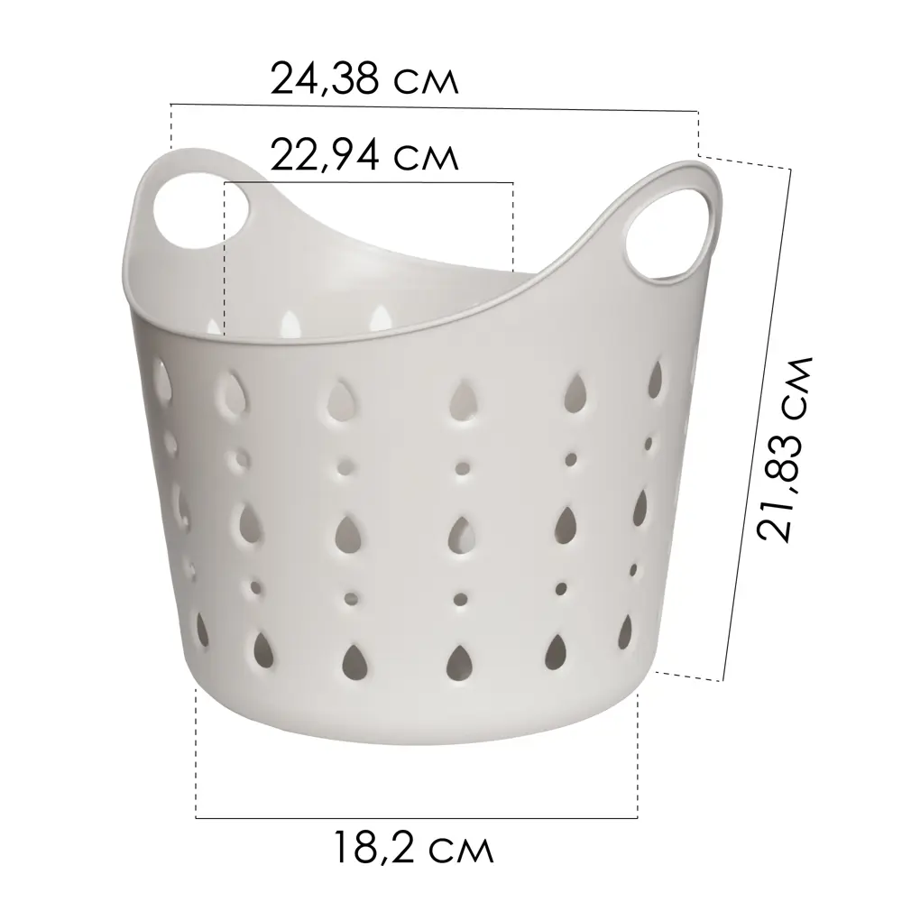 Корзина для белья Berossi CubaLibra ИК 74521000 5 л цвет платина STLM-2098650 - Вид №7