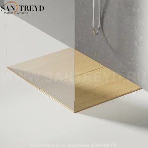 Душевой поддон FLAT D светлый дуб. Размеры: длина с 100 до 120 см, глубина с 70 до 100 см