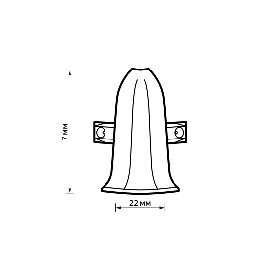 83411604 Угол для плинтуса наружный Дуб Тристан 70 мм 2 шт. STLM-0041167 ARTENS  - Вид №4