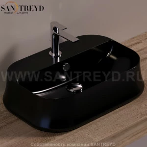 SH09NERO Накладная раковина на столешницу  прямоугольная Simas Sharp