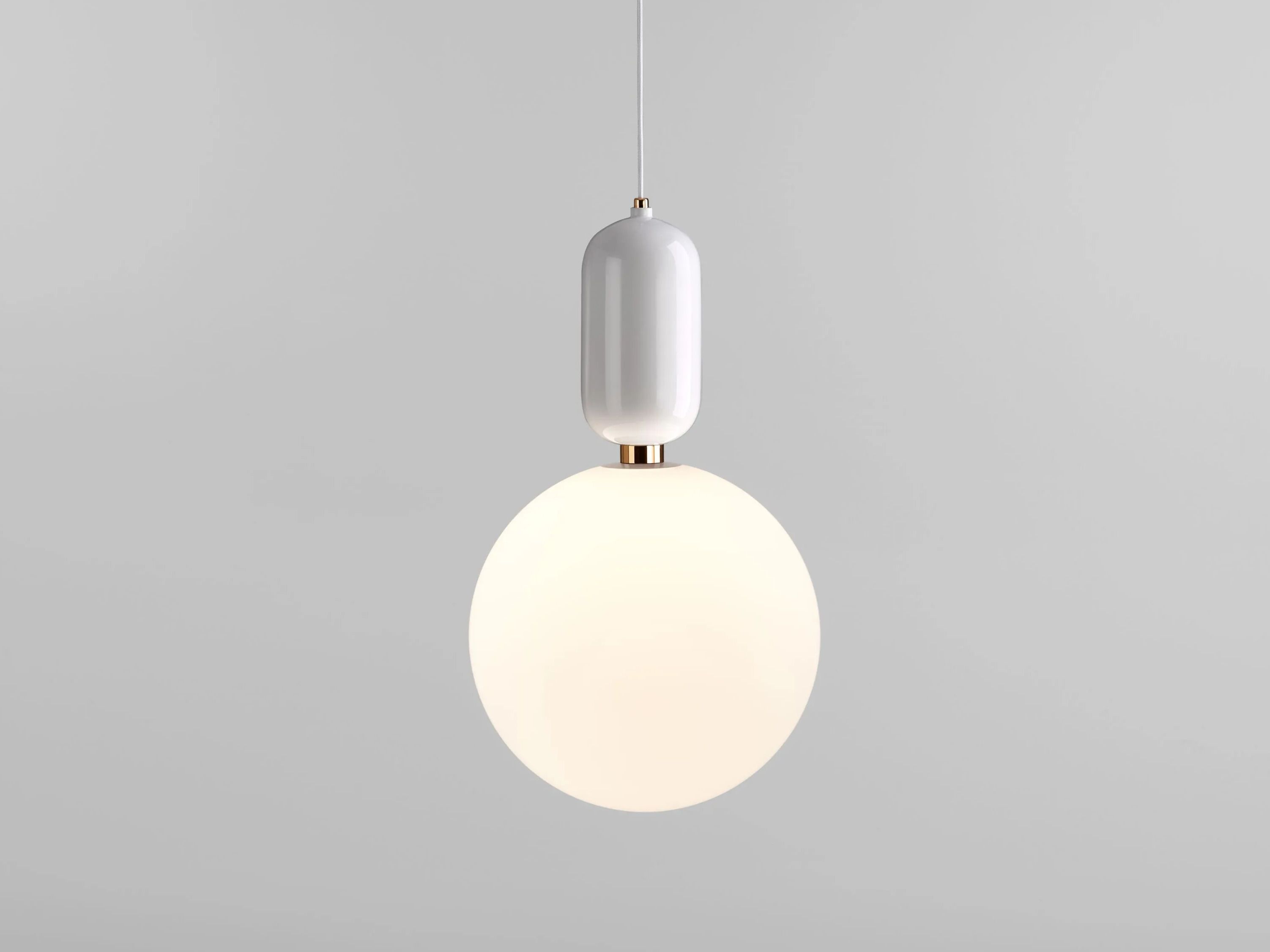 Керамическая и опаловая стеклянная подвесная лампа PARACHILNA Aballs ARCH-00061642