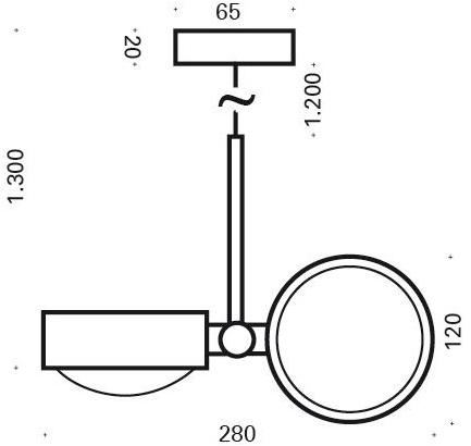 Top Light Регулируемый металлический подвесной светильник sun-id-1389076 - Вид №2