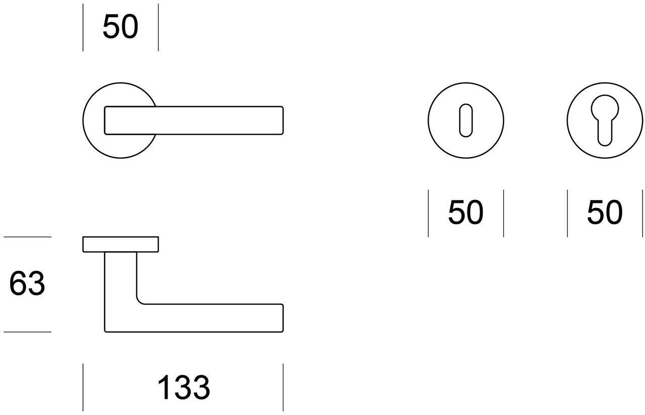 Ento Латунная ручка Unit 6200 - Вид №5