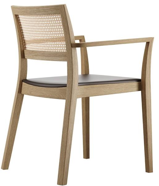 horgenglarus Штабелируемый стул из массива дерева с подлокотниками  6-596a  - Вид №2