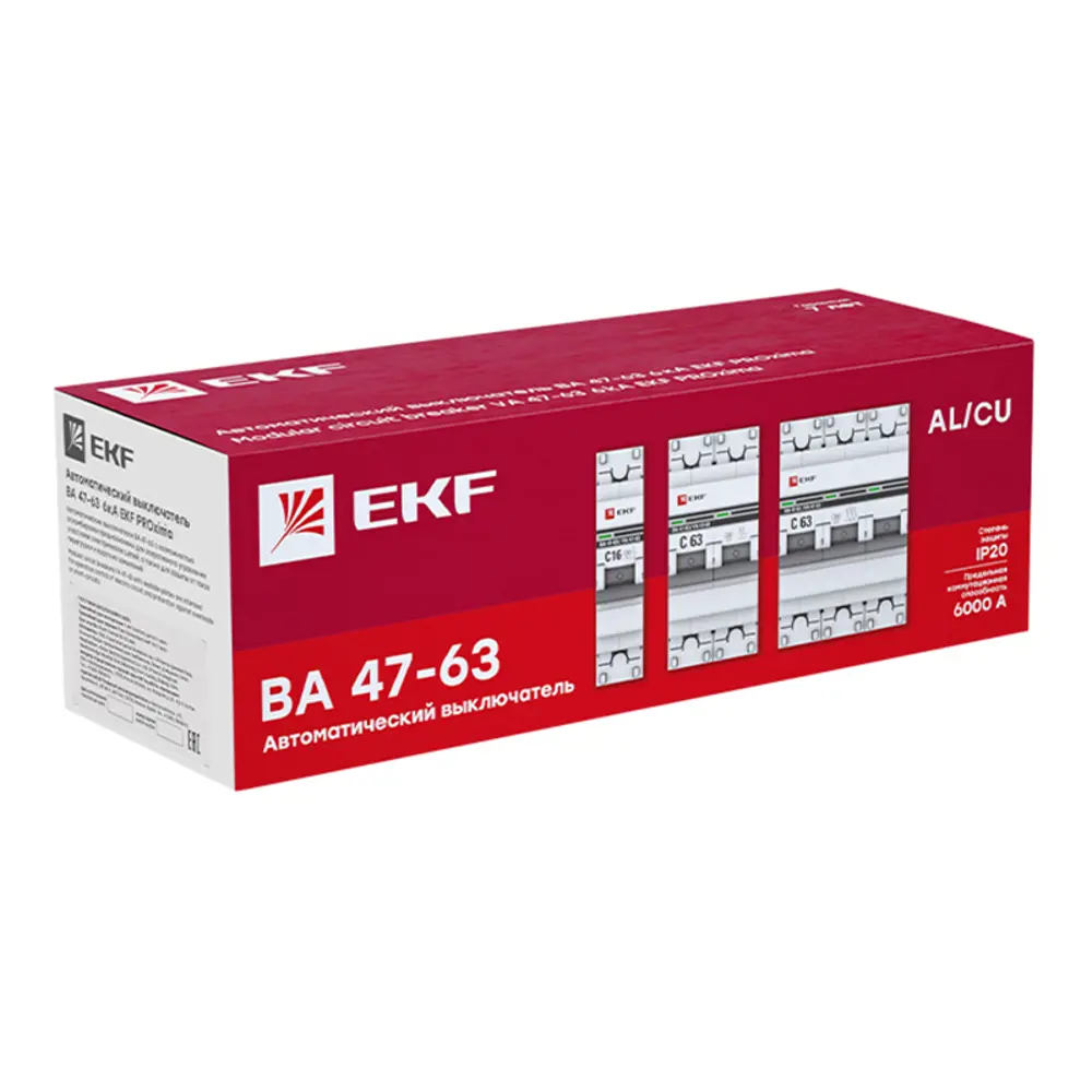 Автоматический выключатель EKF PROxima ВА47-63 3P C16 А 6 кА 82421302 STLM-2107420  - Вид №3