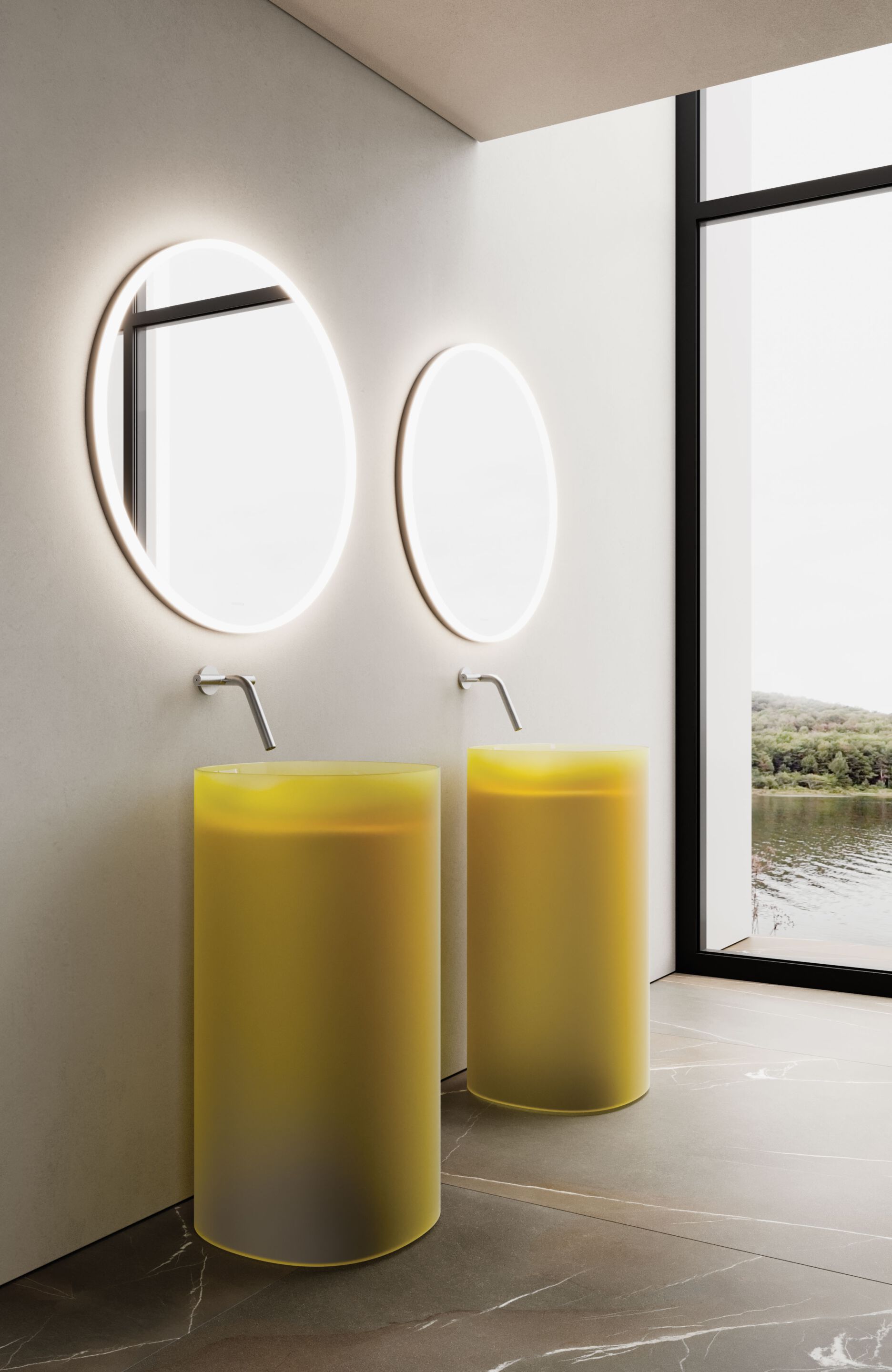 Хромалитовый квадратный отдельно стоящий умывальник DISENIA Habe ARCH-00102968 - Вид №2