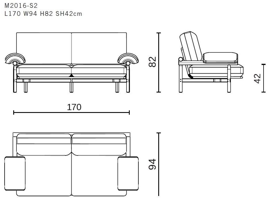 District Eight 2-местный тканевый диван Stilt M2016-s2  - Вид №1