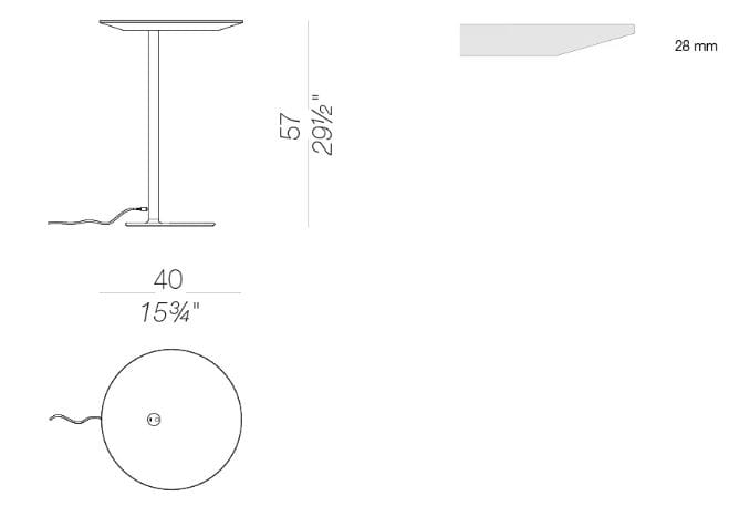 Круглый журнальный столик с USB-разъемом Lapalma LYT ARCH-00044863 - Вид №9