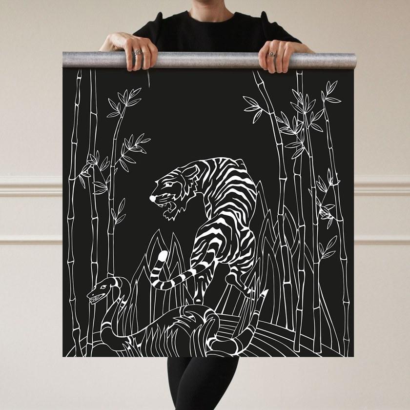 Groovy Magnets Магнитные виниловые обои Chalkboard Kmb-ju-mo-wh - Вид №3