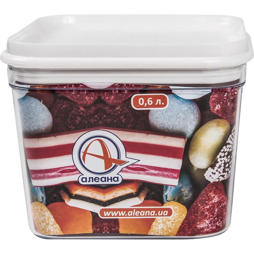 Контейнер для сыпучих продуктов Фикс 11x9.5x11 см 0.6 л пластик цвет прозрачный 82610314 STLM-2050232 АЛЕАНА  - Вид №3