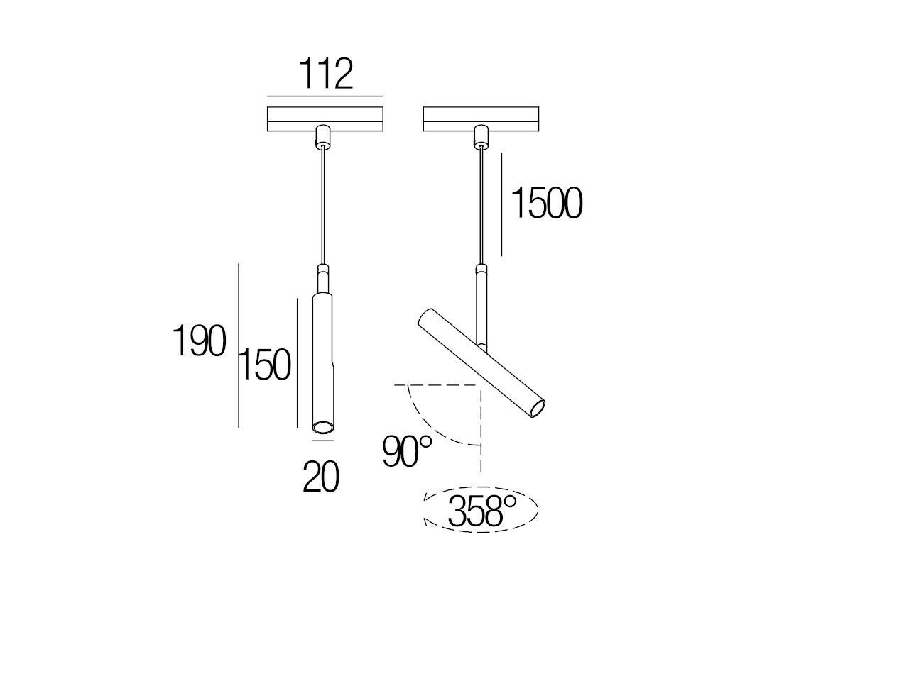 Регулируемый светодиодный подвесной светильник Flexalighting JOS T2P ARCH-00029137 - Вид №2