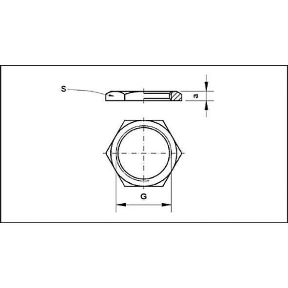 2911114R SANHA 911 контргайка, латунь 11/4  SW 50 мм  - Вид №1