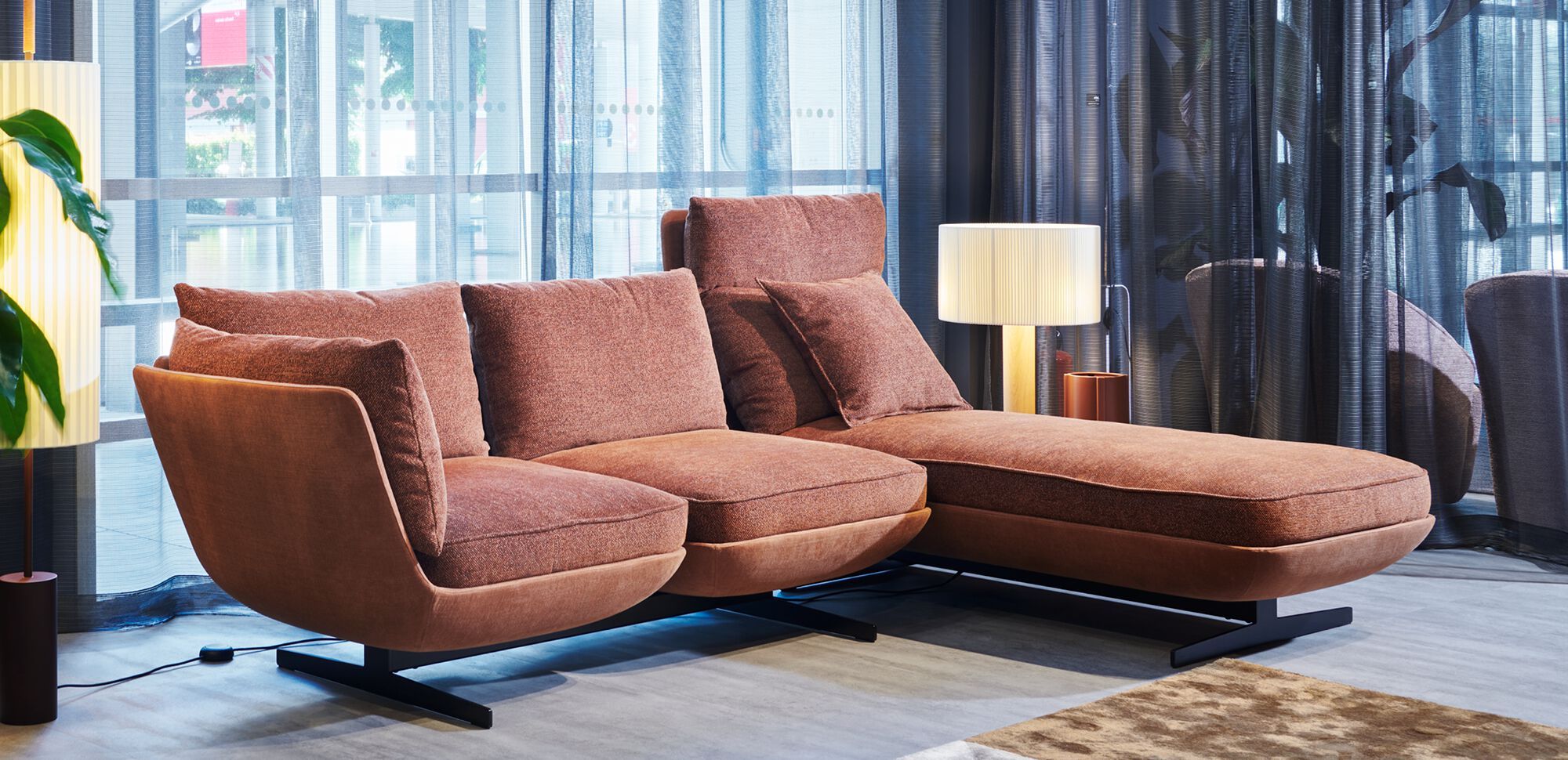 Секционный тканевый диван с полуостровом Twils Biggie ARCH-00018630 - Вид №1