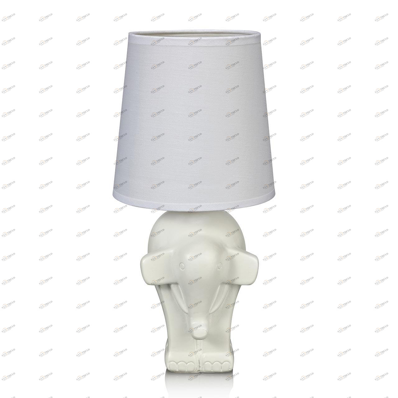 Настольная лампа детская белая с абажуром "Слон" Elephant 105790 MARKSLOJD ЖИВОТНЫЕ, СЛОН 337322 Белый 