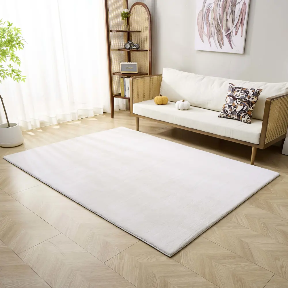 Ковер Cashmere 200x300 см микрофибра XMR-05 цвет белый Santreyd STLM-2169520