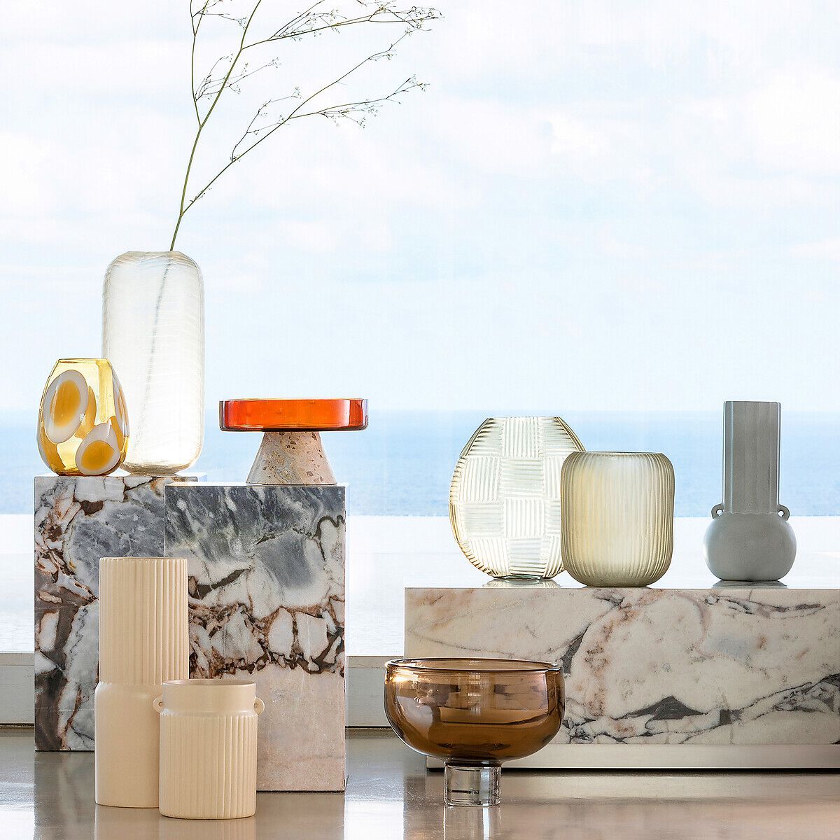 Высокий квадратный мраморный журнальный столик AMPM ALCANA ARCH-00081535 - Вид №11