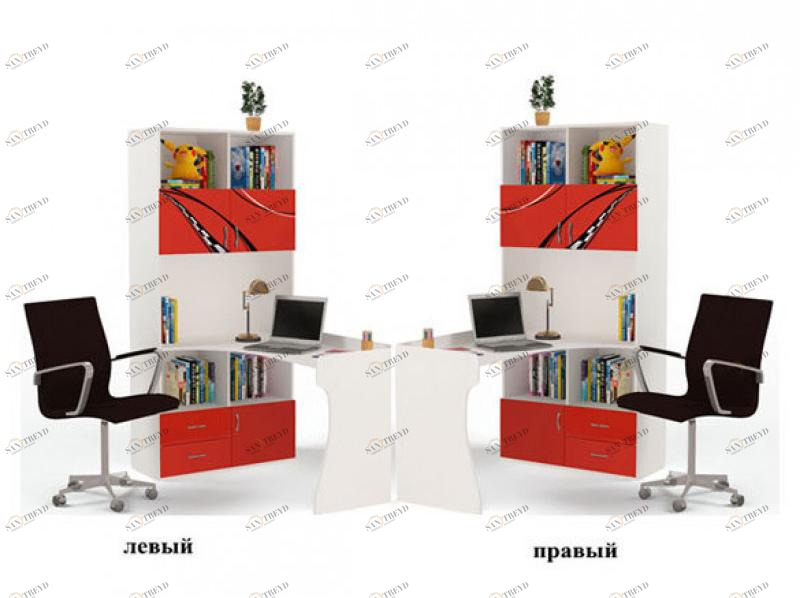 Стол-стеллаж ABC-KING Formula левый красная 4631148150492