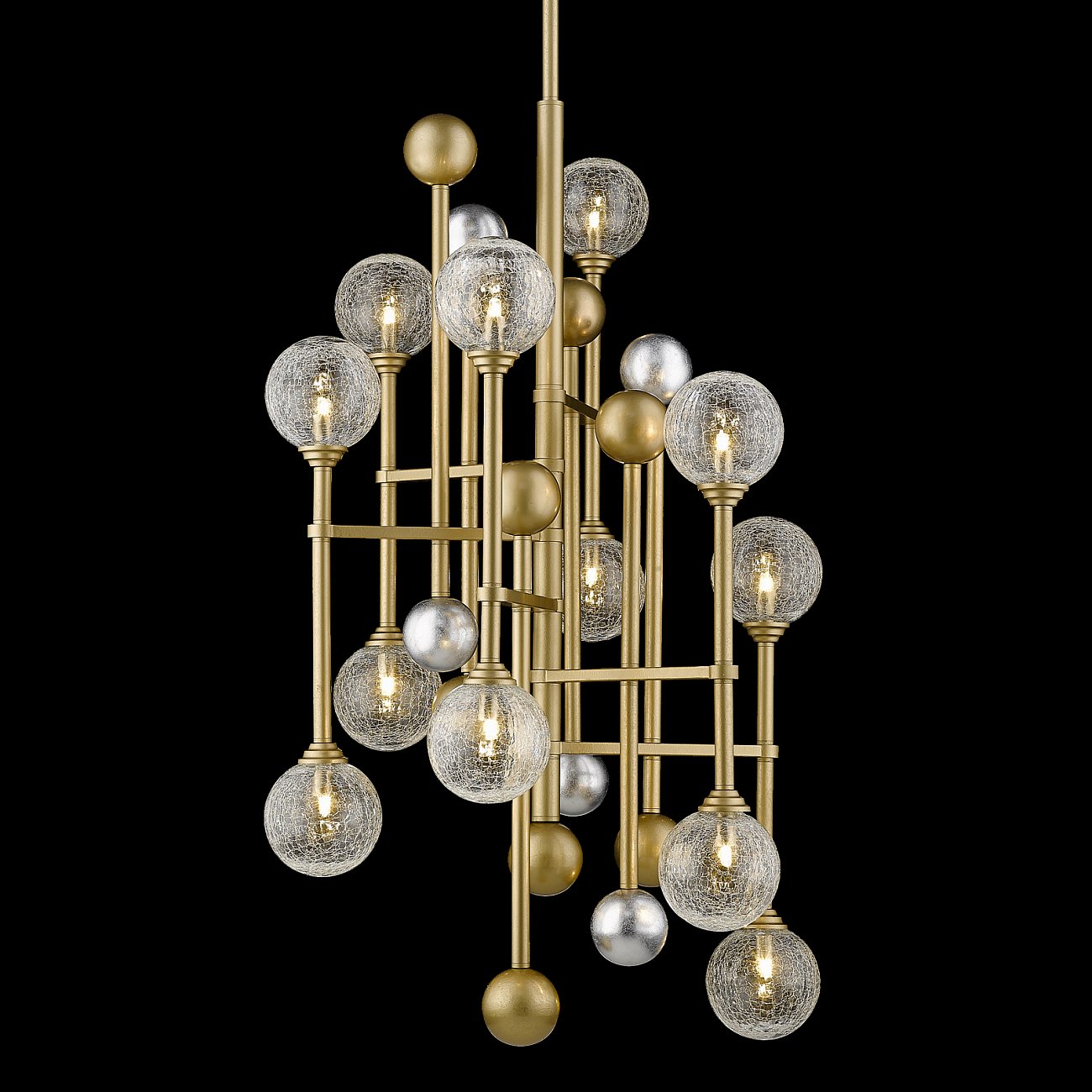 Светильник подвесной 100х60 см золотой Delight Collection P68084-12 DELIGHT COLLECTION ДИЗАЙНЕРСКИЕ 00-3883120 Золото;прозрачный  - Вид №1