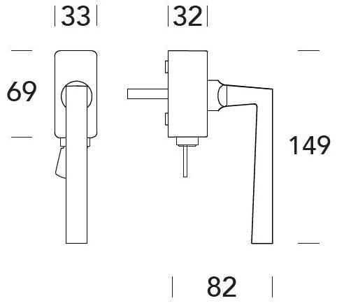 Reguitti Оконная ручка из латуни dk с замком на розетке Laser A130dkc7158 - Вид №1