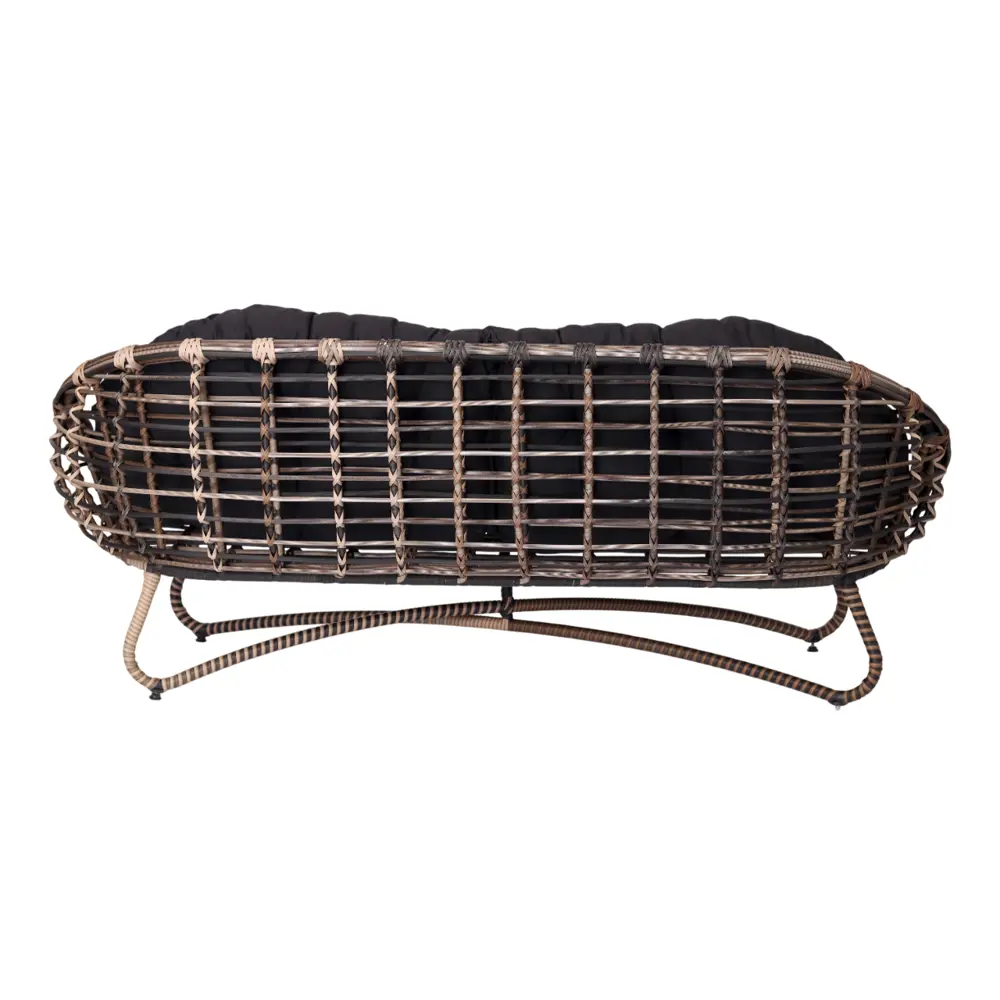 Диван садовый Niko 190x85x82 см искусственный ротанг темно-коричневый Santreyd STLM-2096317 - Вид №4