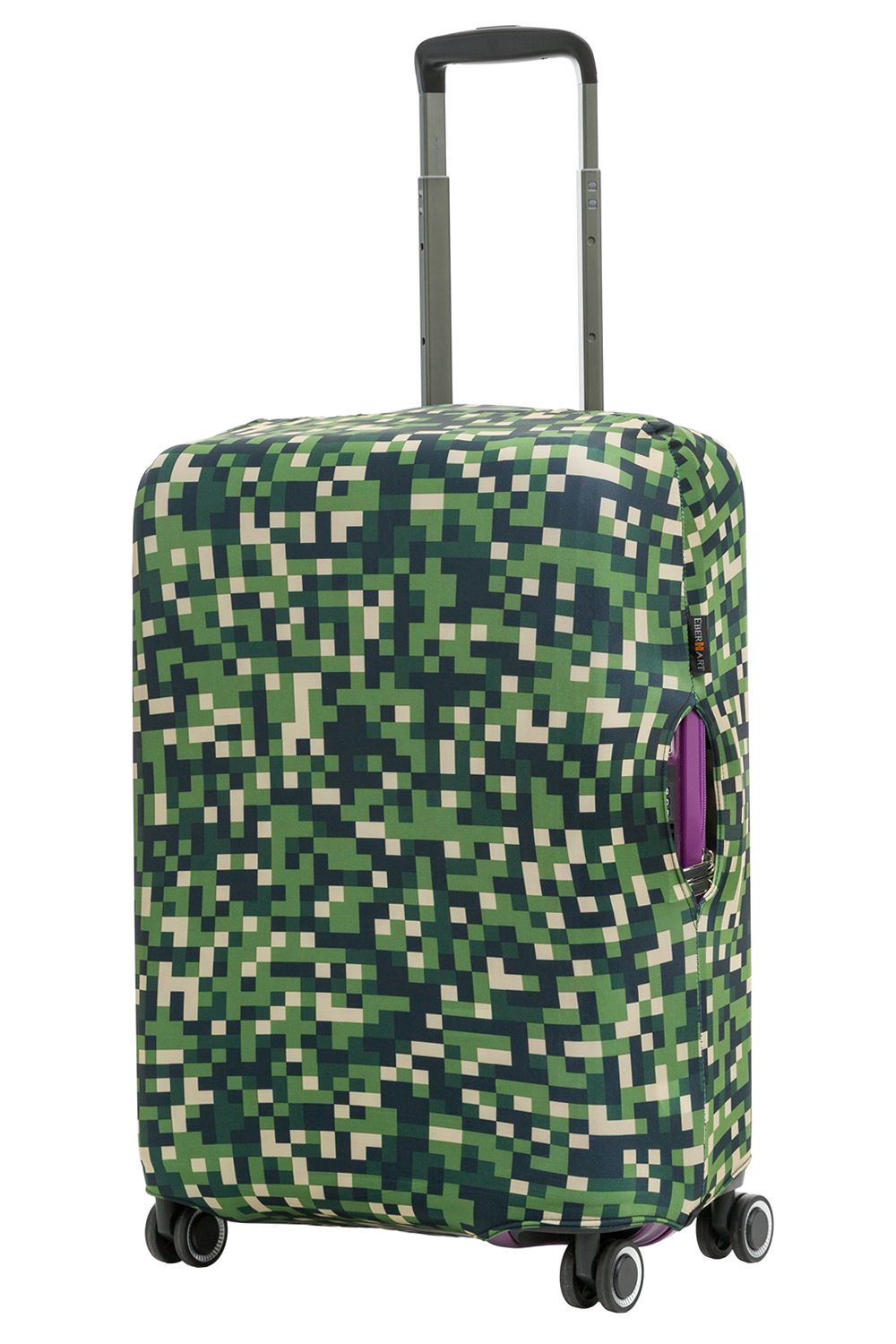 EBH601-M Чехол для чемодана средний Green Camo Pixels Eberhart 